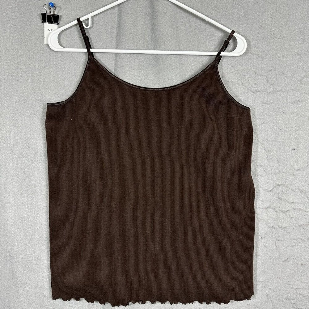 CJ Banks Womens Brown Tank Top Sleeveless Spaghetti Strap Size 1X